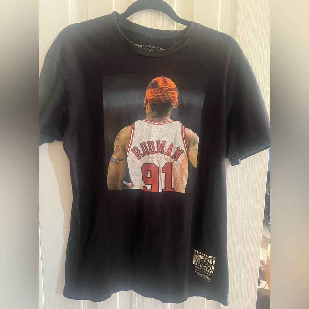 Mitchell & Ness Black Dennis Rodman Tshirt